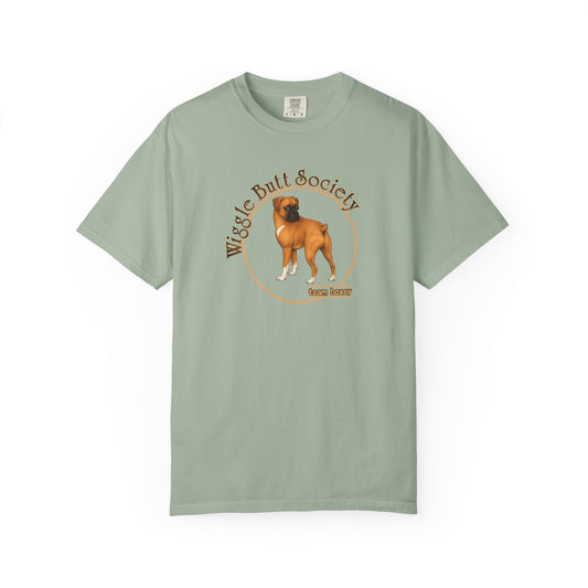 Wiggle Butt Society Team Boxer Tee - Fawn Boxer