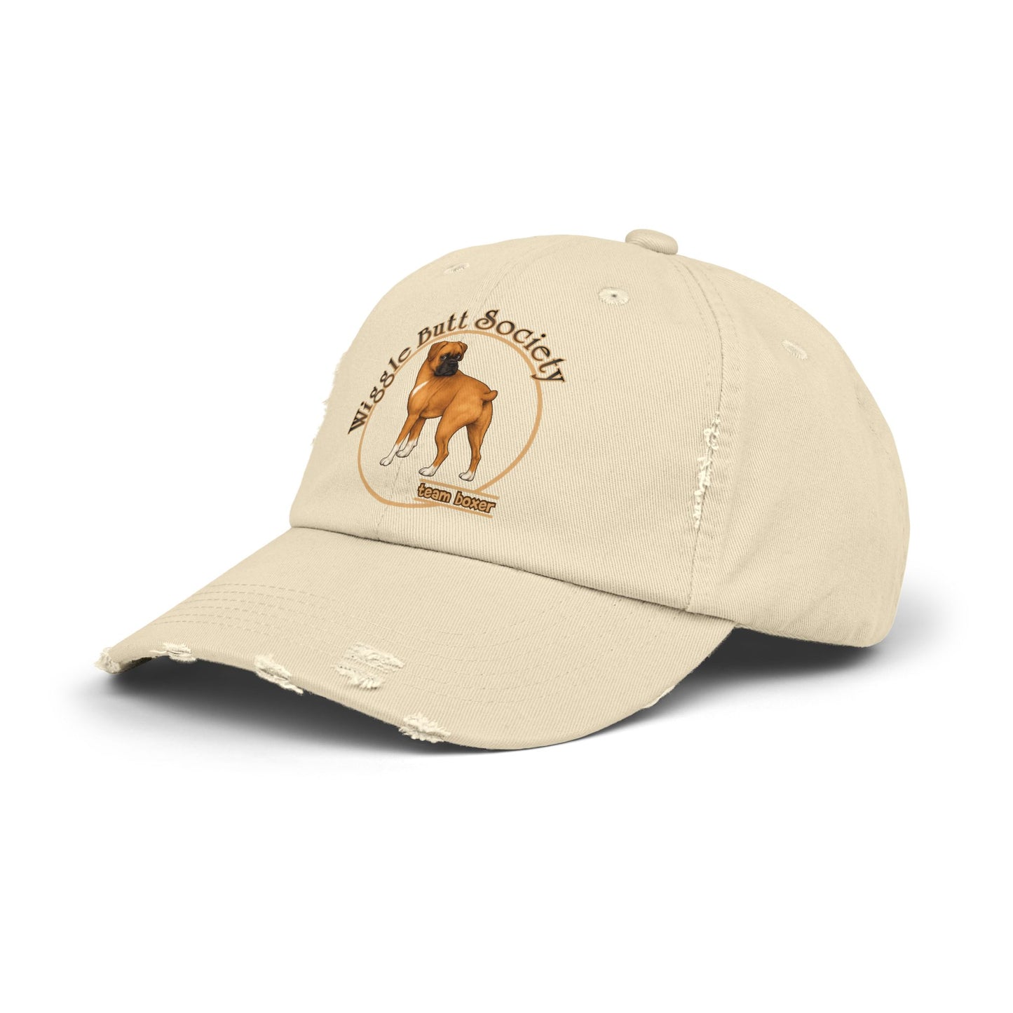 Team Boxer Distressed Vintage Cap - Fawn Boxer