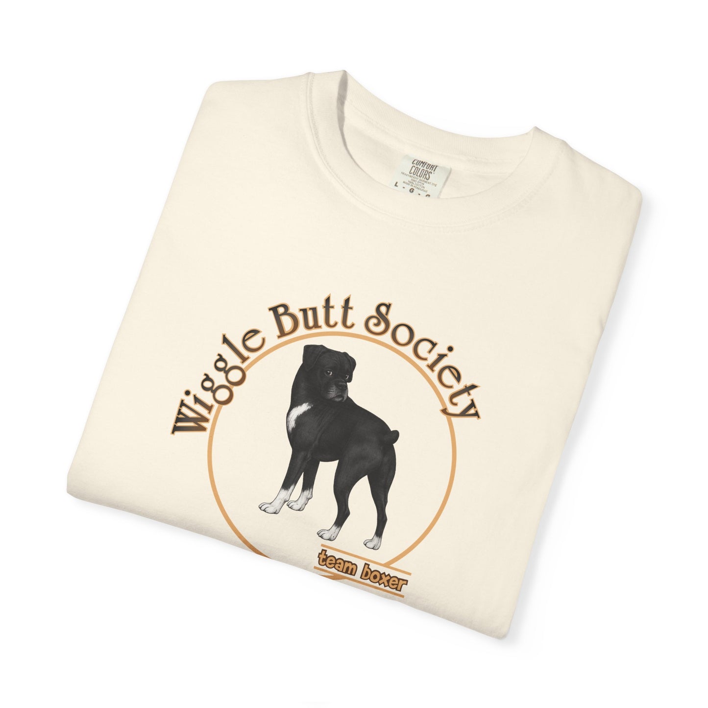 Sealed Brindle Boxer Tee - Double Sided - “What Is Personal Space?”