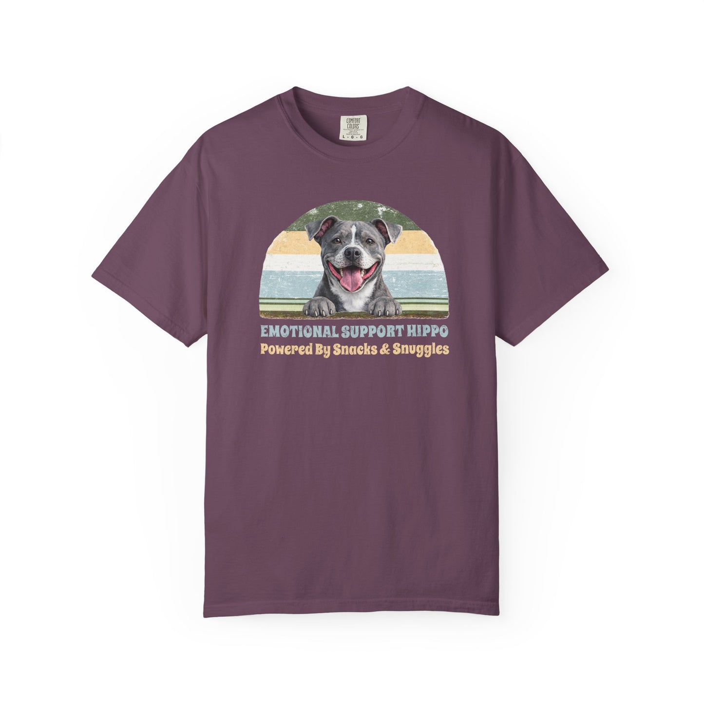 Emotional Support Hippo Retro Pittie Tee