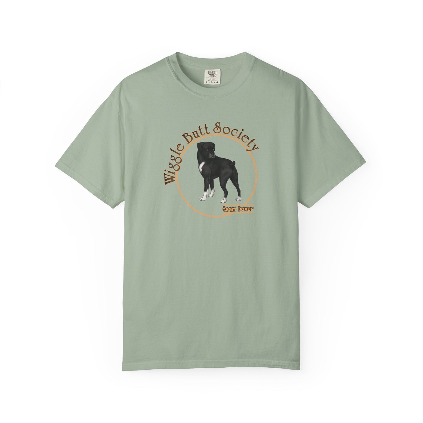 Sealed Brindle Boxer Tee - Double Sided - “What Is Personal Space?”
