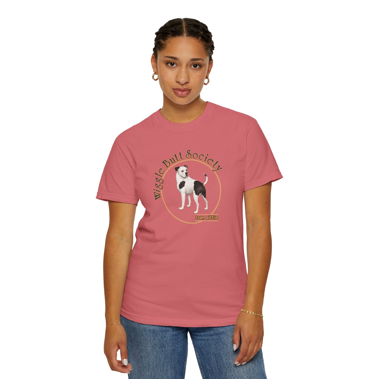 Piebald Pittie Tee - Double Sided - "...I Like My Pittie"