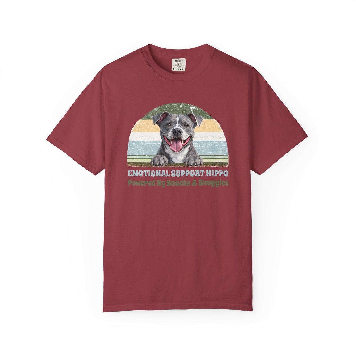 Emotional Support Hippo Retro Pittie Tee