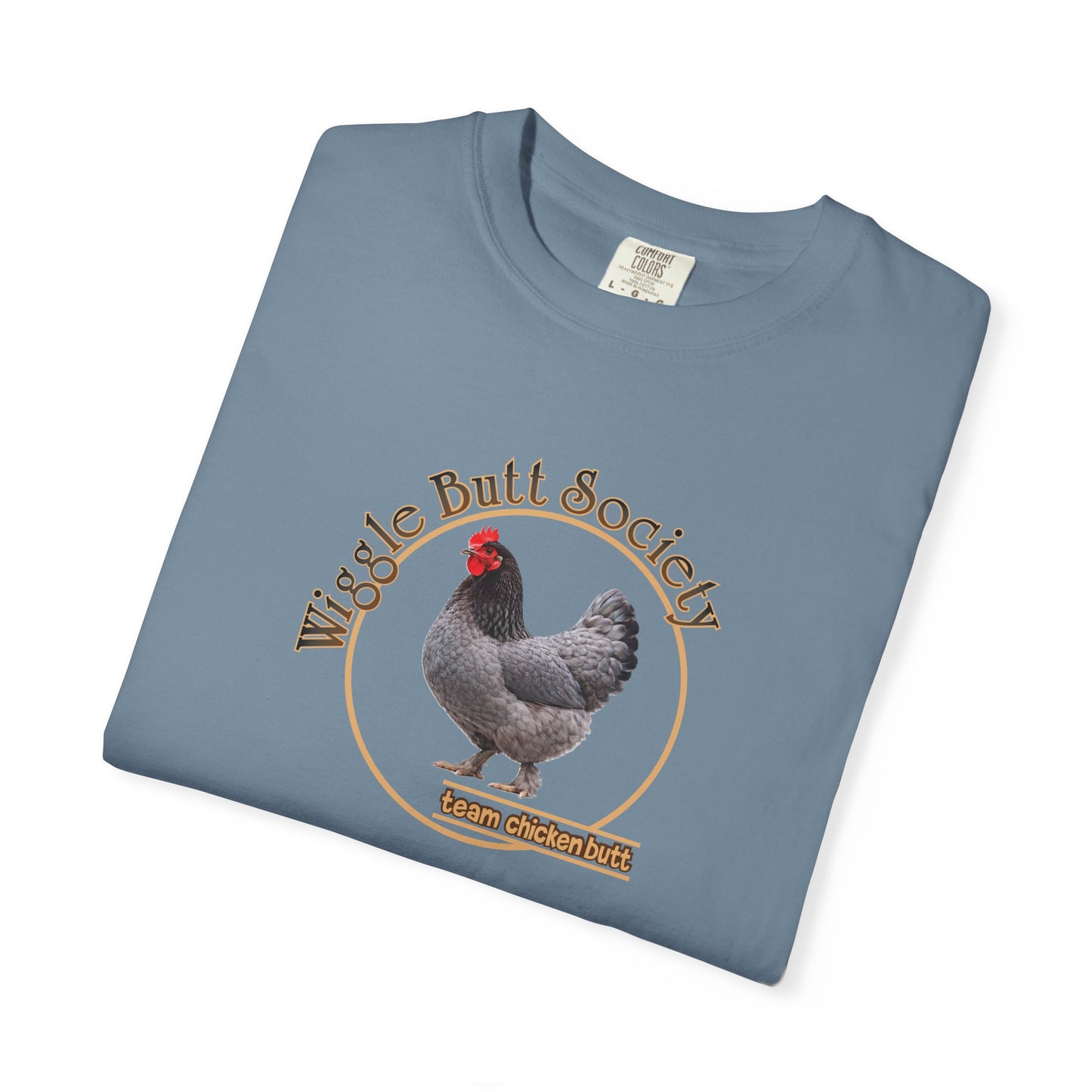 Blue Marron Chicken Butt Crew Tee