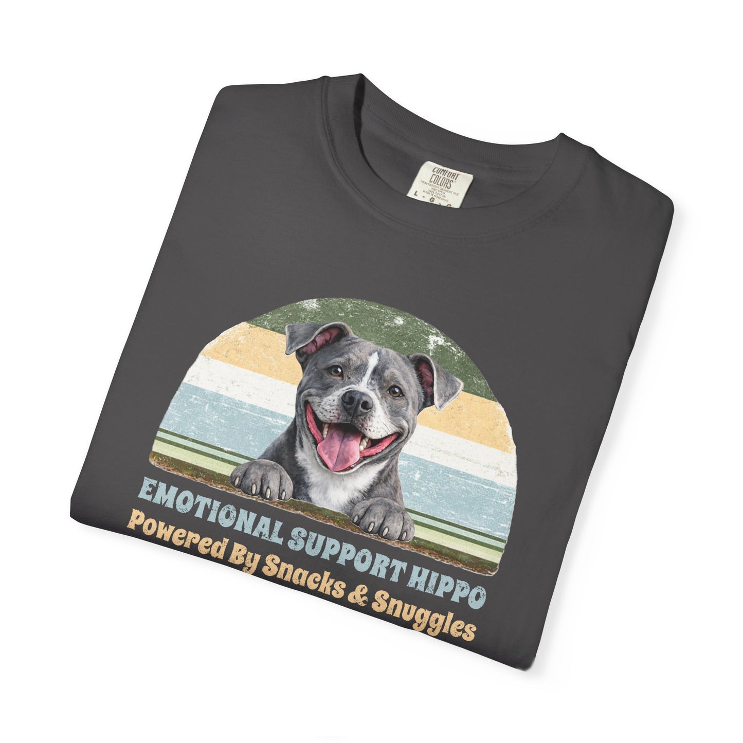 Emotional Support Hippo Retro Pittie Tee