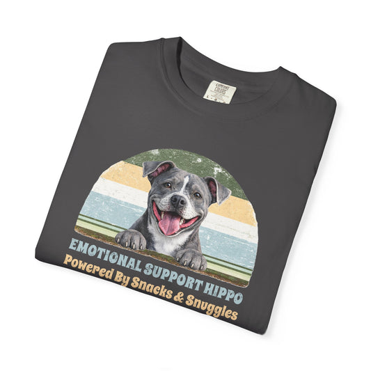 Emotional Support Hippo Retro Pittie Tee