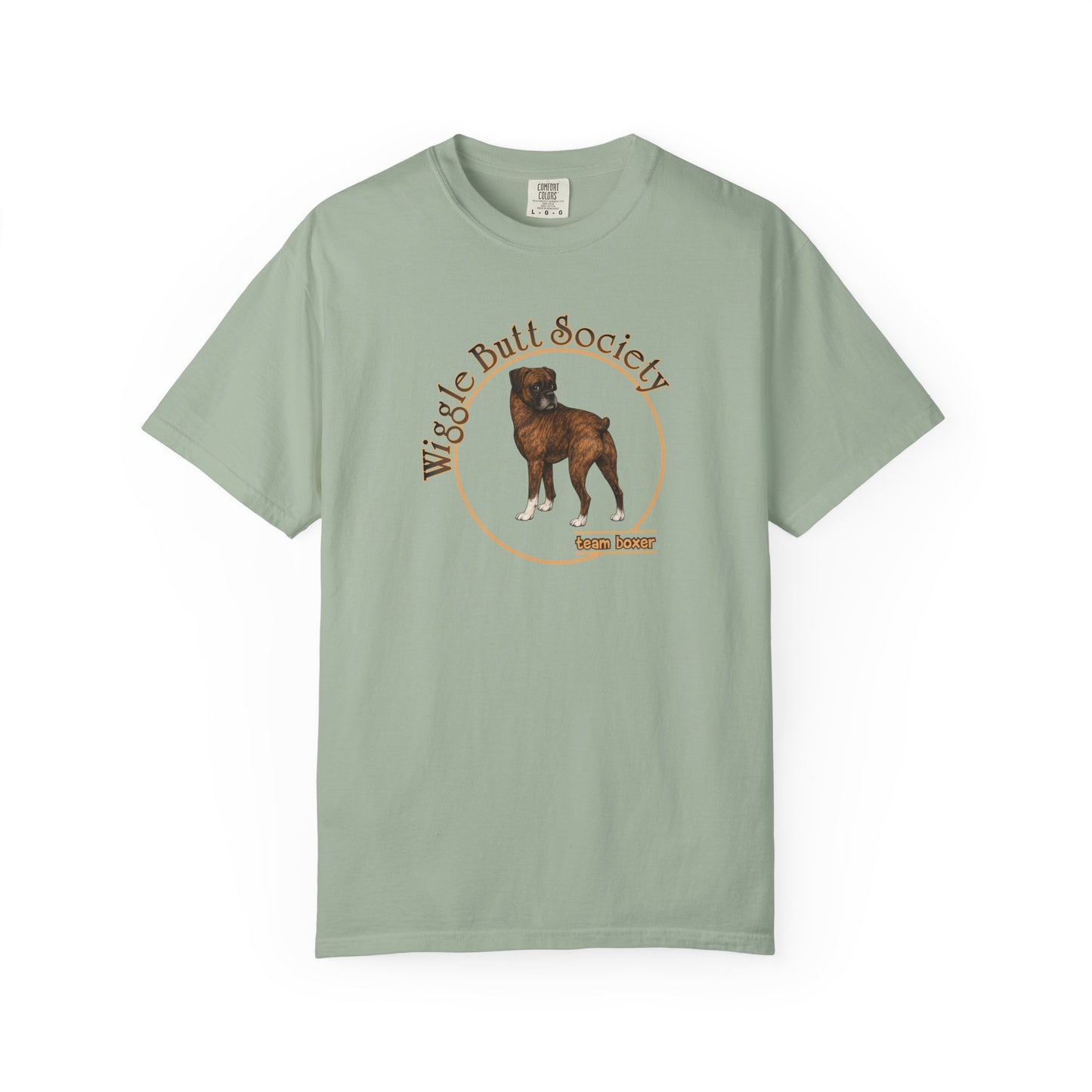 Wiggle Butt Society Team Boxer Tee - Brindle Boxer
