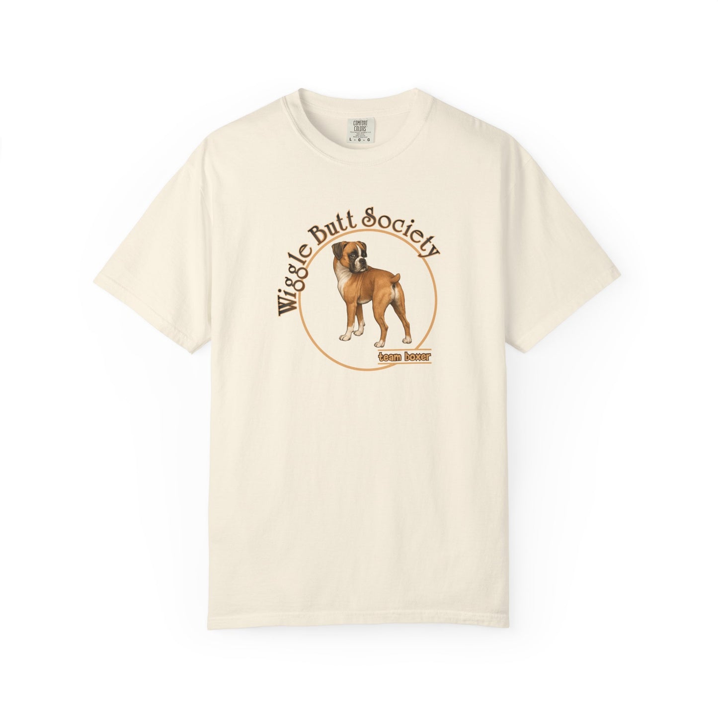 Wiggle Butt Society Team Boxer Tee - Flashy Fawn Boxer