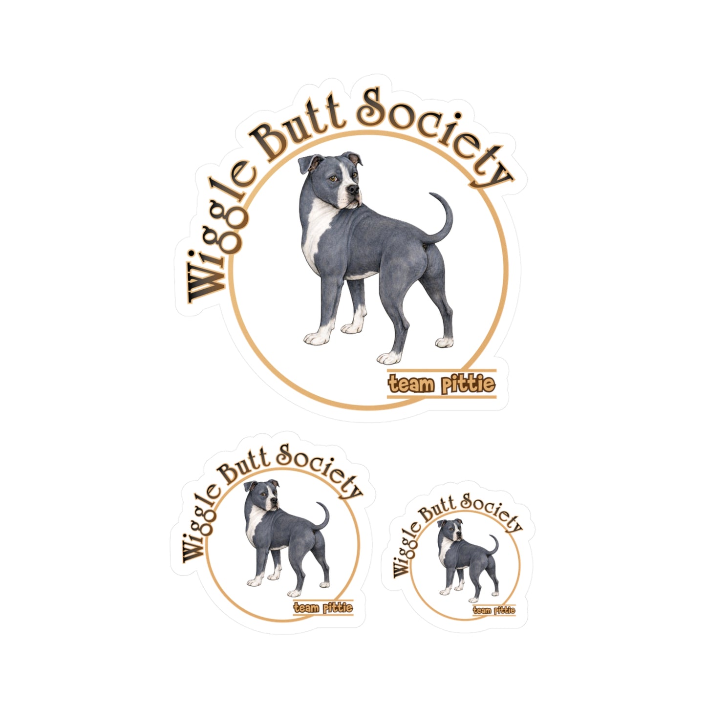 Blue Pittie Stickers