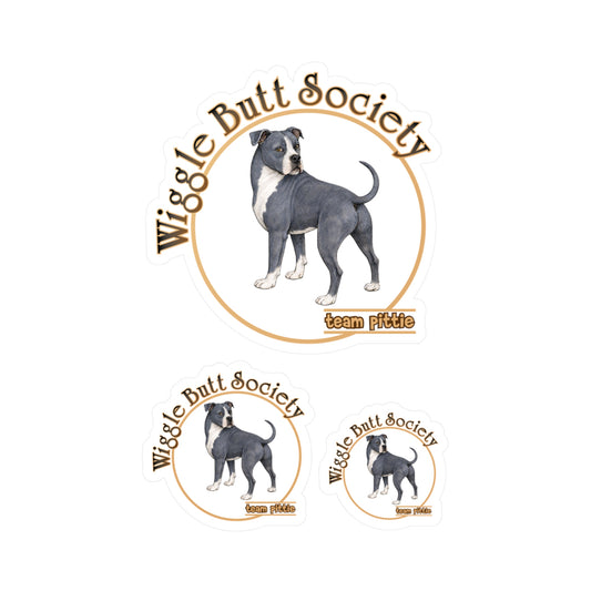 Blue Pittie Stickers