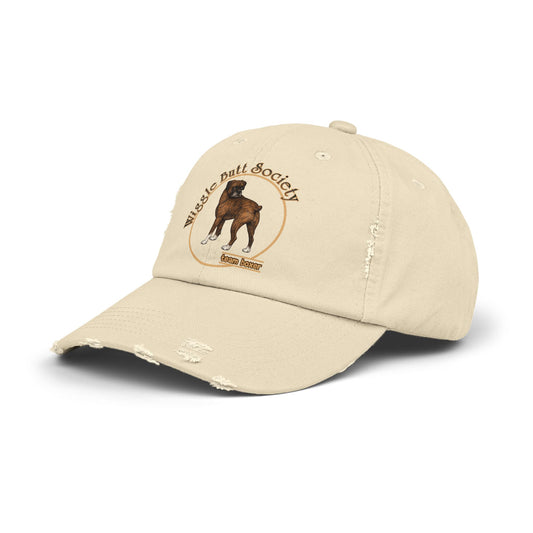 Team Boxer Distressed Vintage Cap - Brindle Boxer