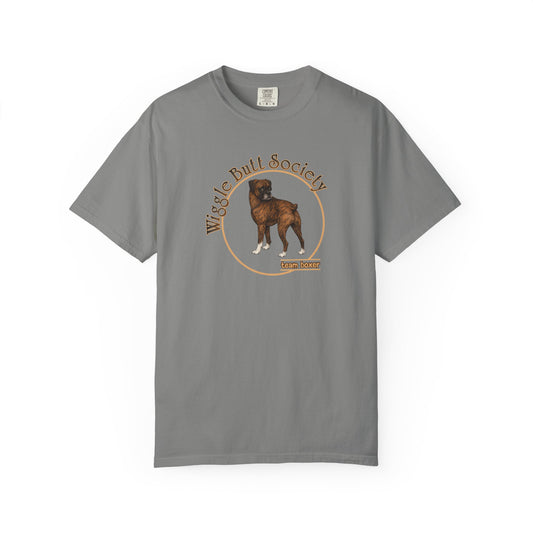 Wiggle Butt Society Team Boxer Tee - Brindle Boxer