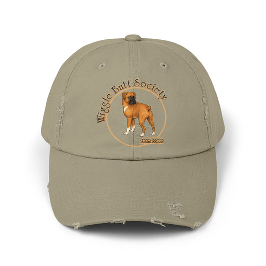 Team Boxer Distressed Vintage Cap - Fawn Boxer