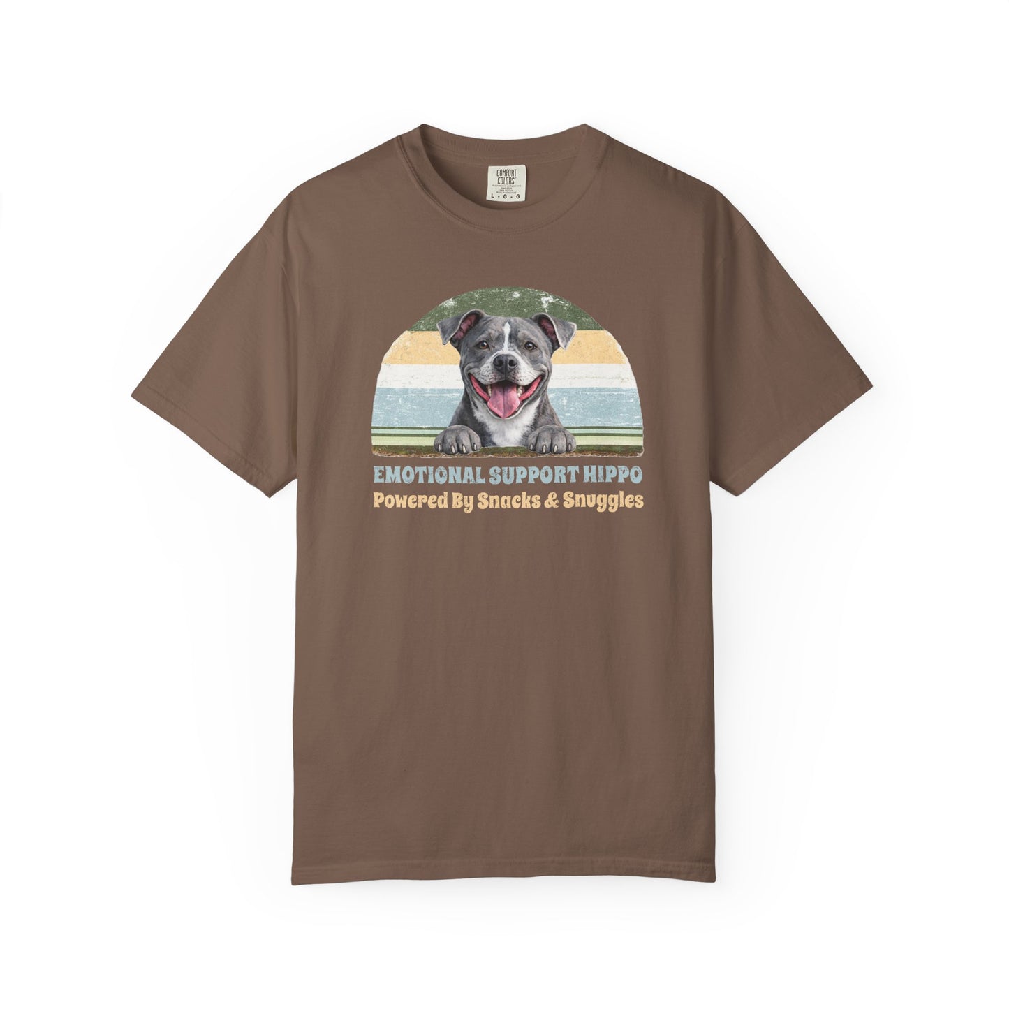 Emotional Support Hippo Retro Pittie Tee