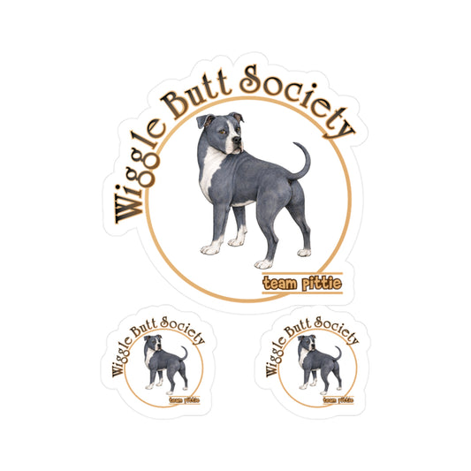 Blue Pittie Stickers