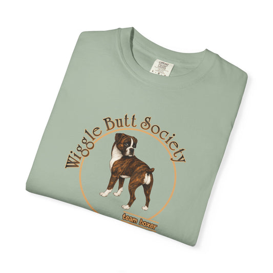 Flashy Brindle Boxer Tee - Double Sided - “What Is Personal Space?”
