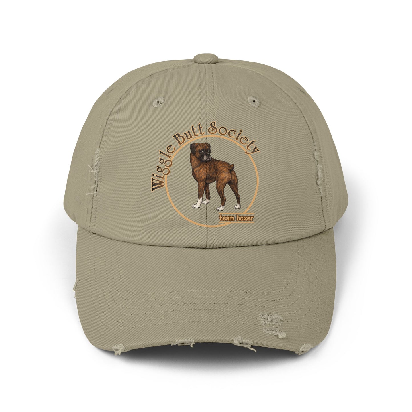 Team Boxer Distressed Vintage Cap - Brindle Boxer