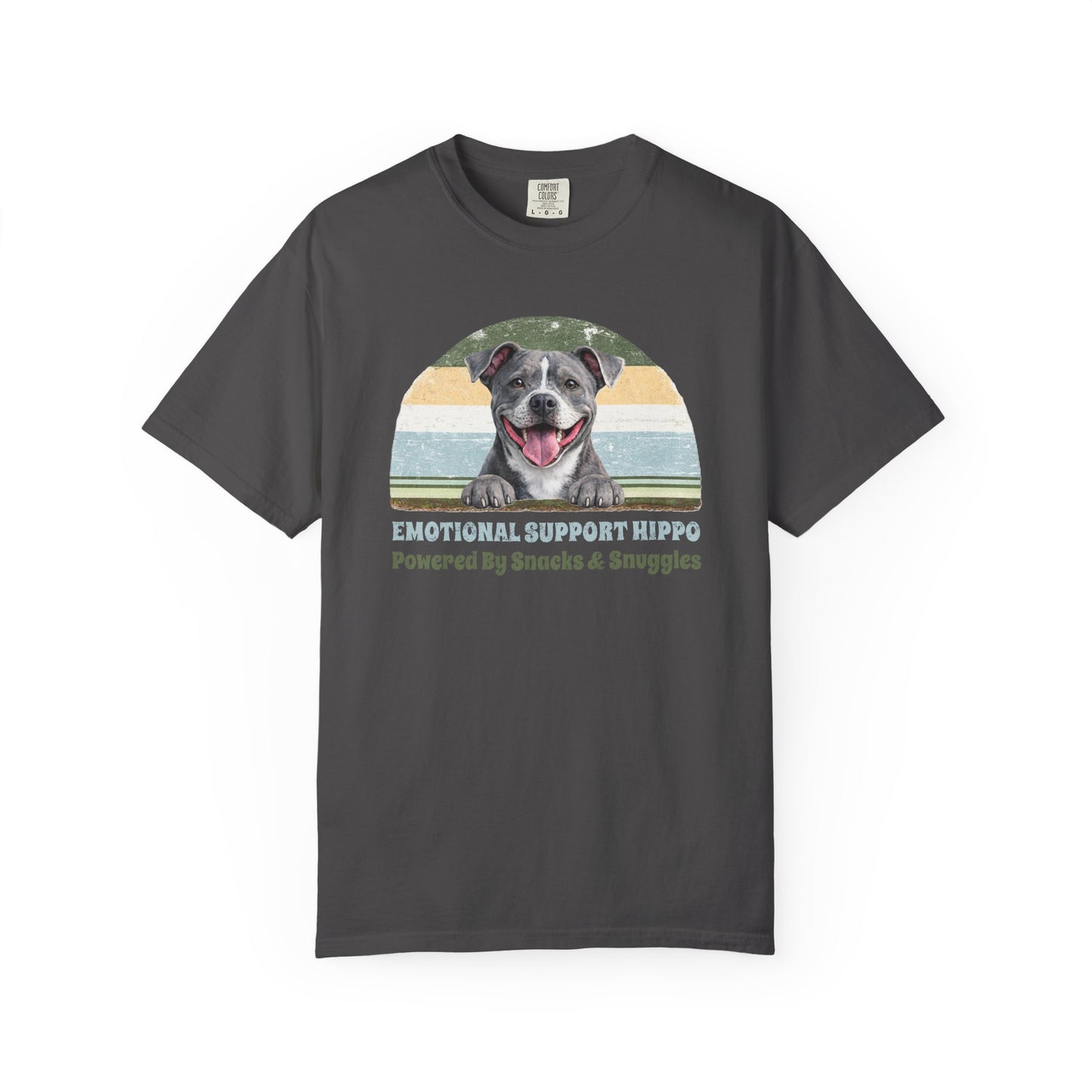 Emotional Support Hippo Retro Pittie Tee