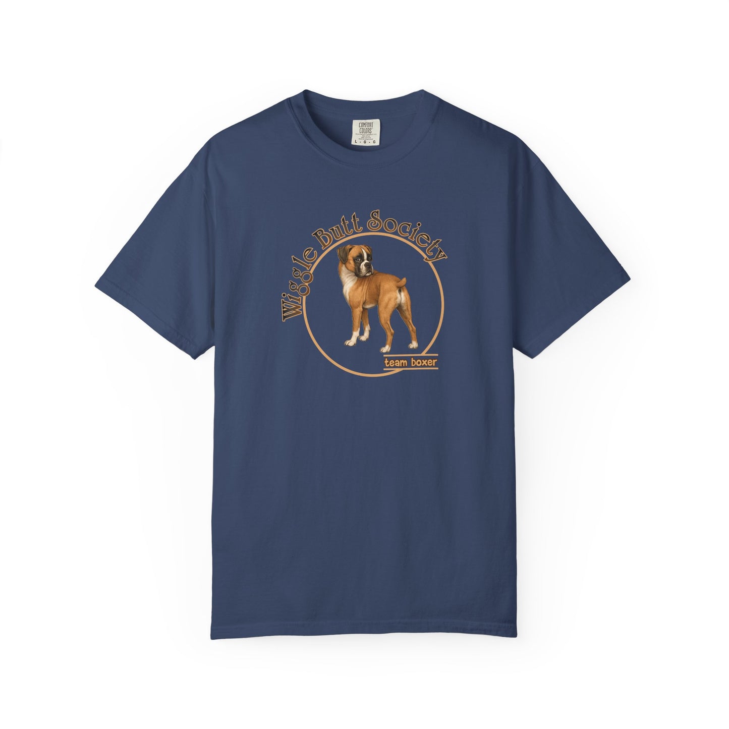 Wiggle Butt Society Team Boxer Tee - Flashy Fawn Boxer