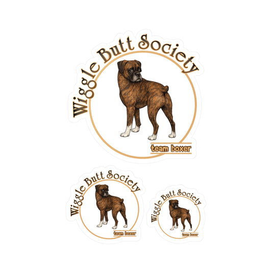 Team Boxer Sticker - Brindle Boxer