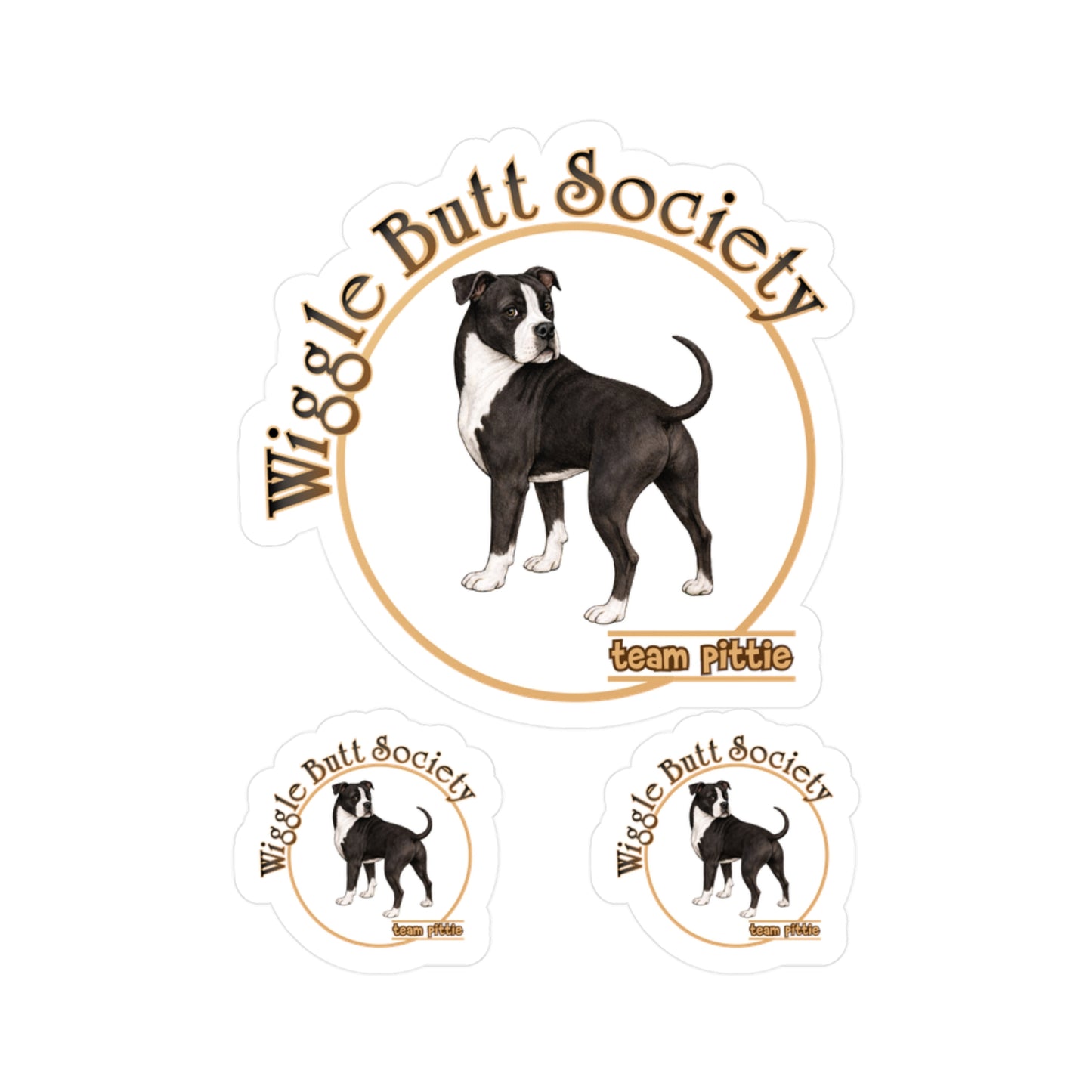 Tuxedo Pittie Stickers