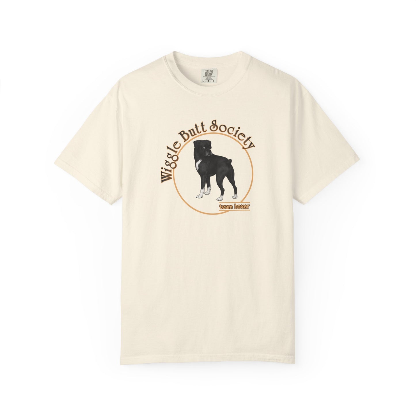 Wiggle Butt Society Team Boxer Tee - Sealed Brindle Boxer