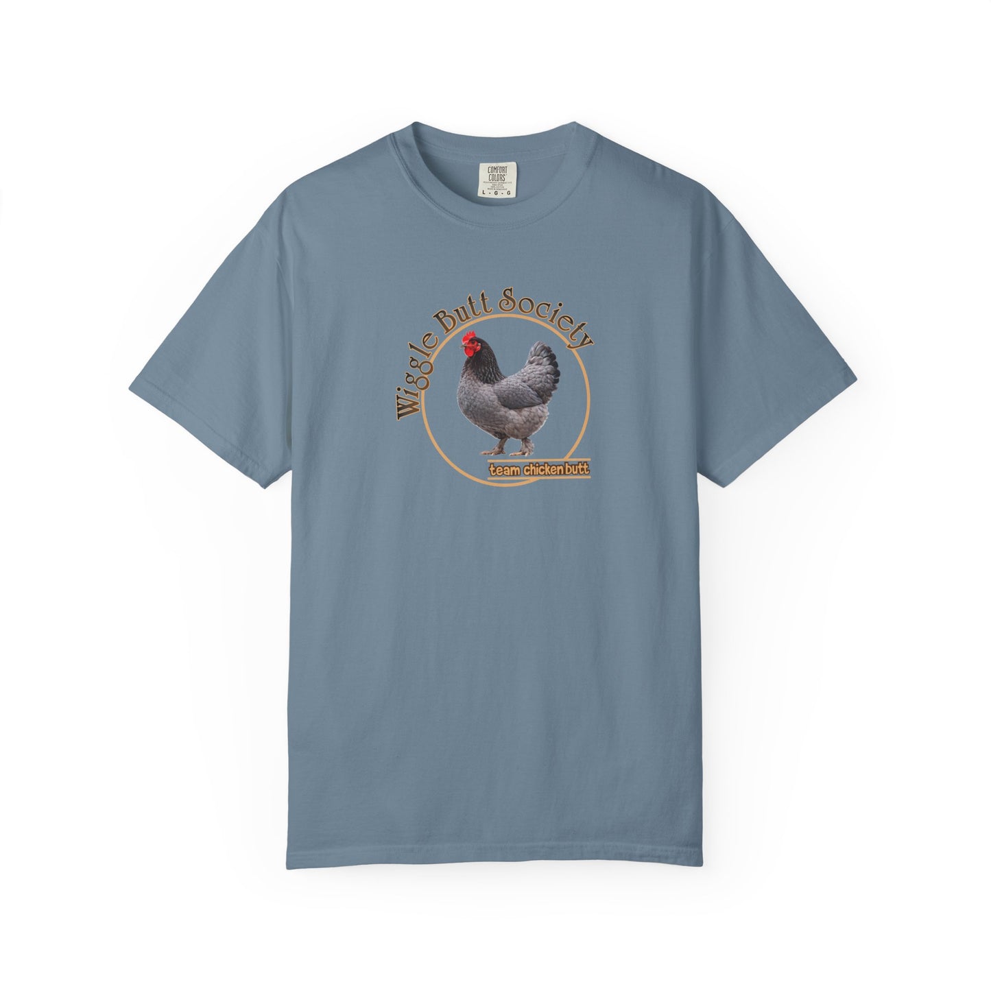 Blue Marron Chicken Butt Crew Tee