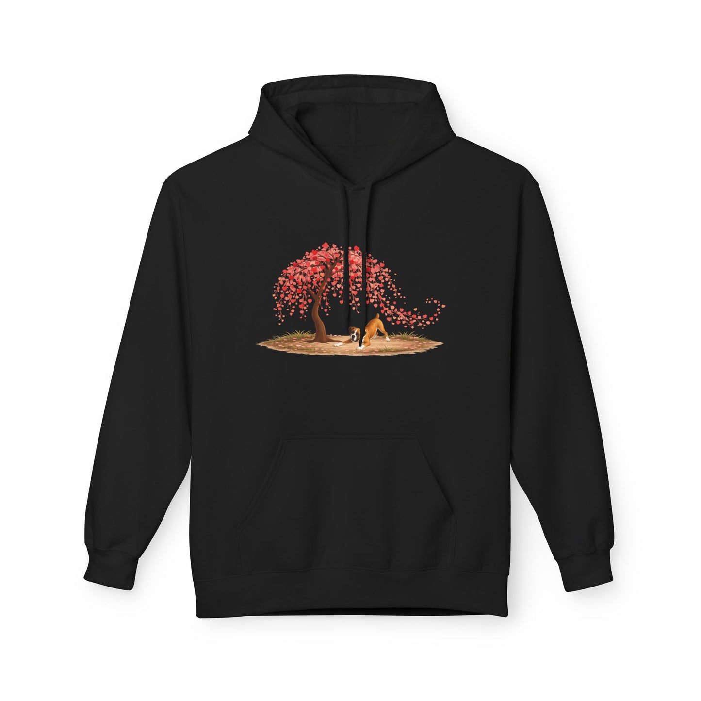 Weeping Heart Tree with Playful Boxer - Hoodie