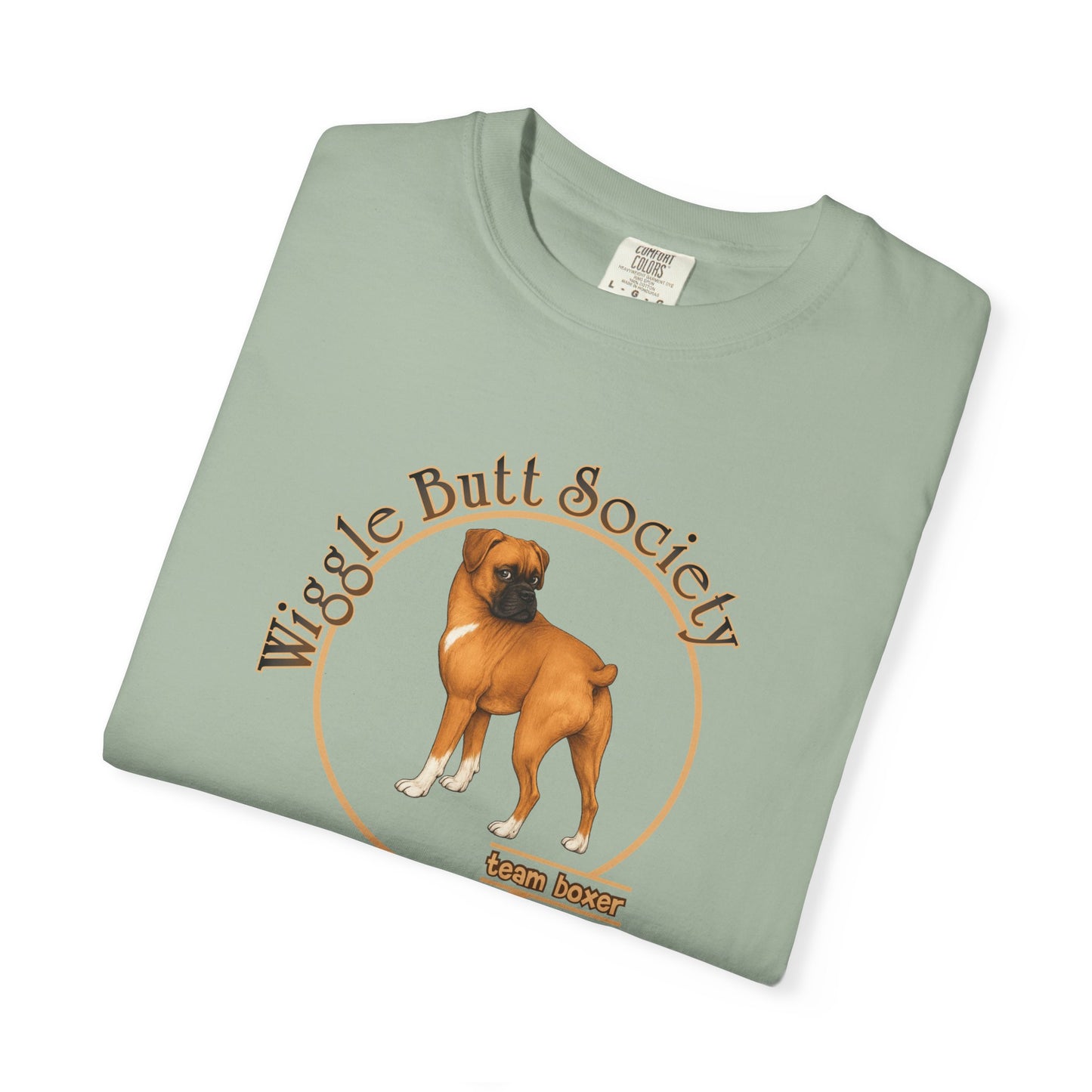 Wiggle Butt Society Team Boxer Tee - Fawn Boxer