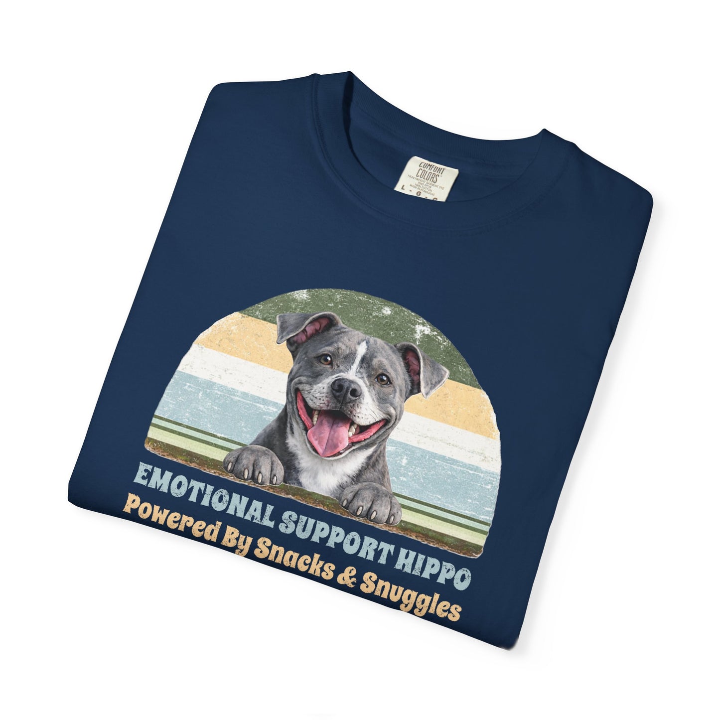 Emotional Support Hippo Retro Pittie Tee