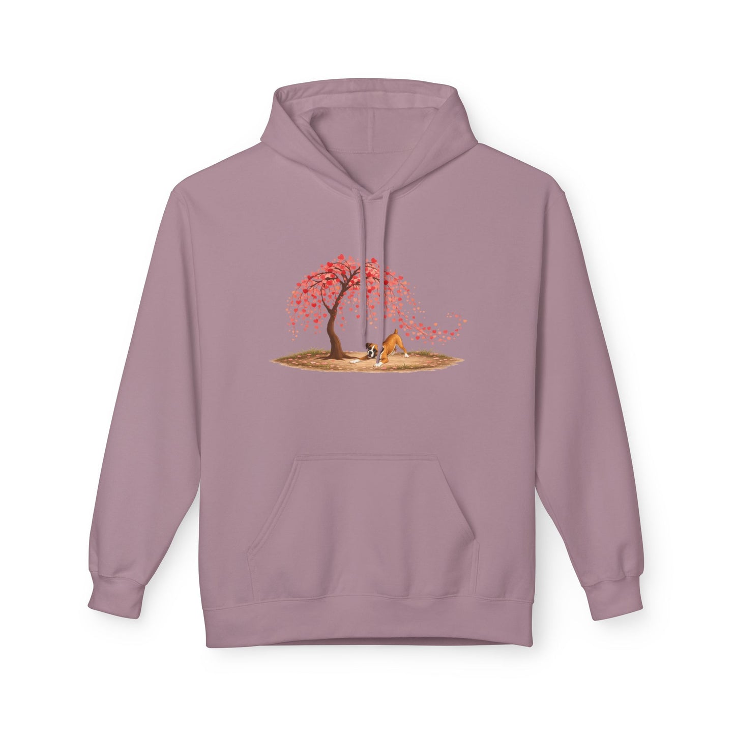 Weeping Heart Tree with Playful Boxer - Hoodie