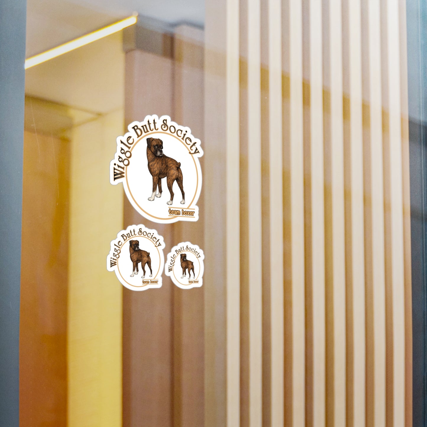 Team Boxer Sticker - Brindle Boxer