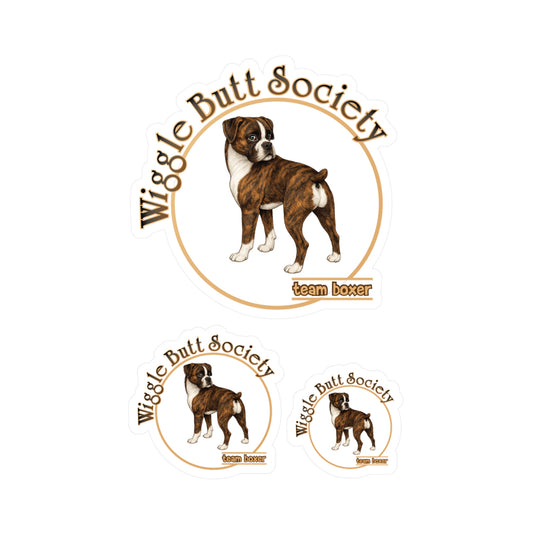 Team Boxer Sticker - Flashy Brindle Boxer