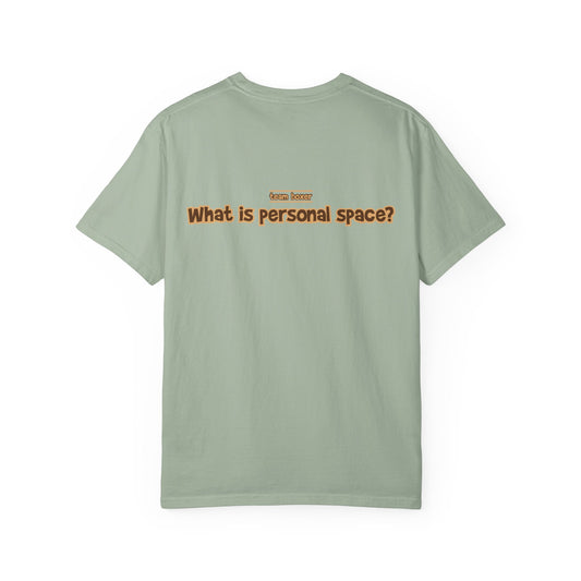 Flashy Brindle Boxer Tee - Double Sided - “What Is Personal Space?”