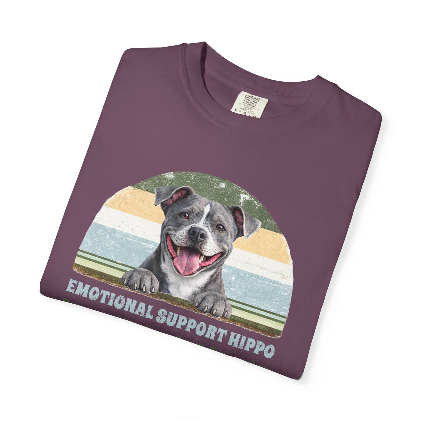Emotional Support Hippo Retro Pittie Tee