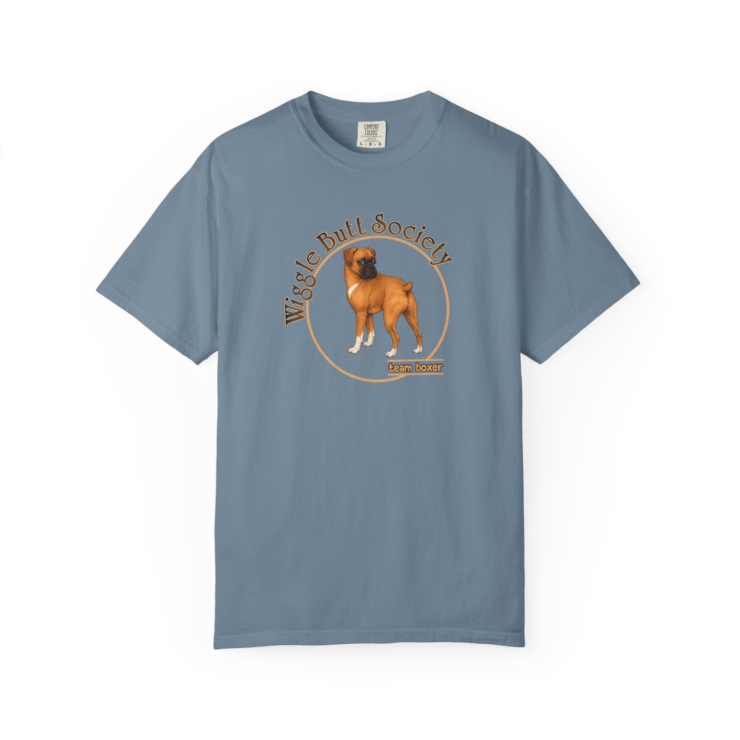 Wiggle Butt Society Team Boxer Tee - Fawn Boxer