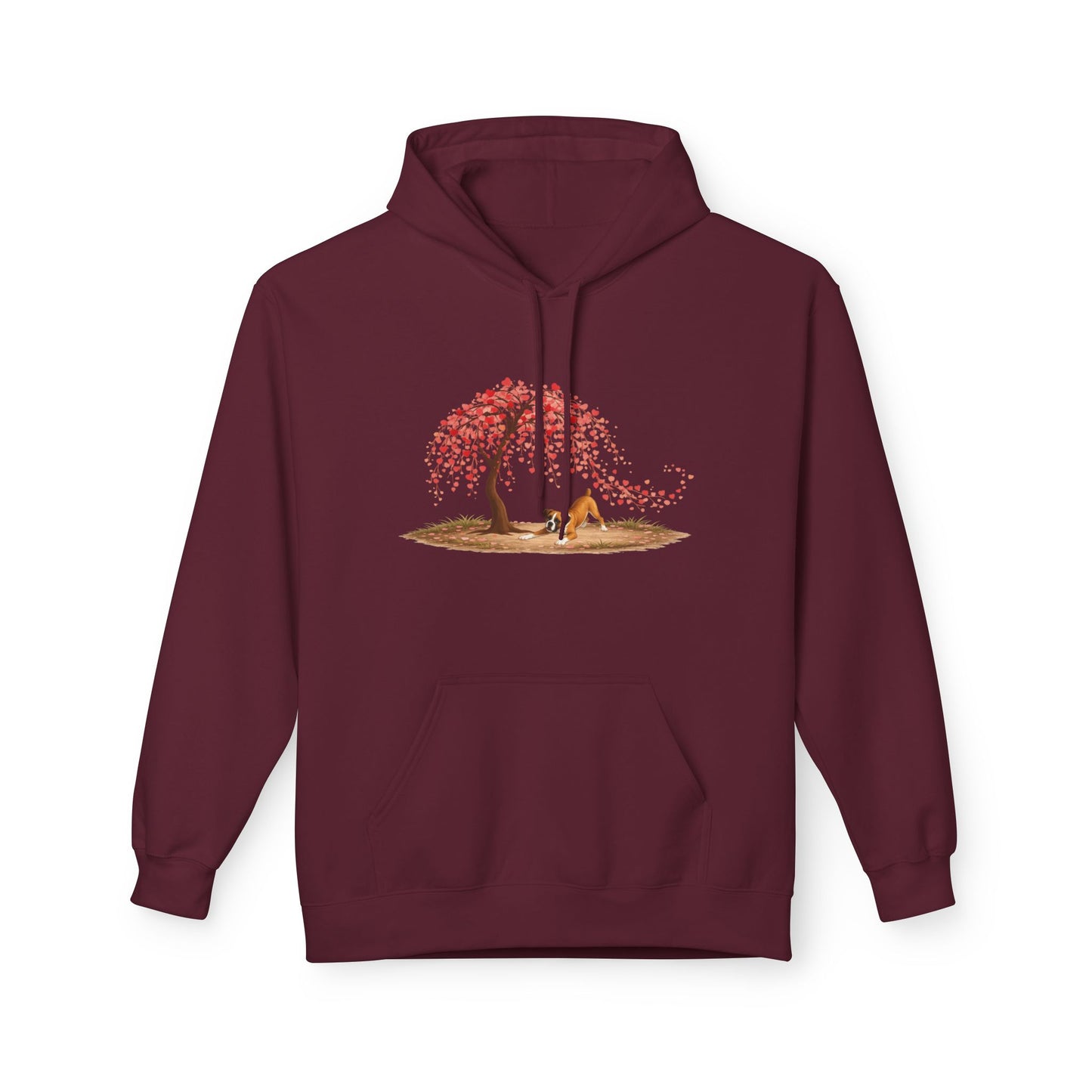 Weeping Heart Tree with Playful Boxer - Hoodie
