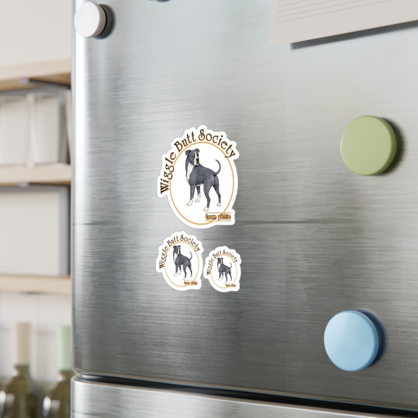 Blue Pittie Stickers