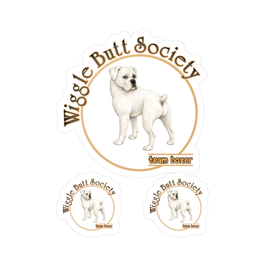 Team Boxer Sticker - White Boxer