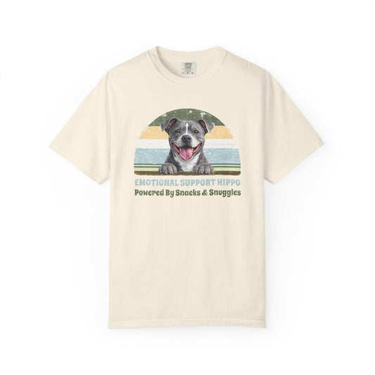 Emotional Support Hippo Retro Pittie Tee