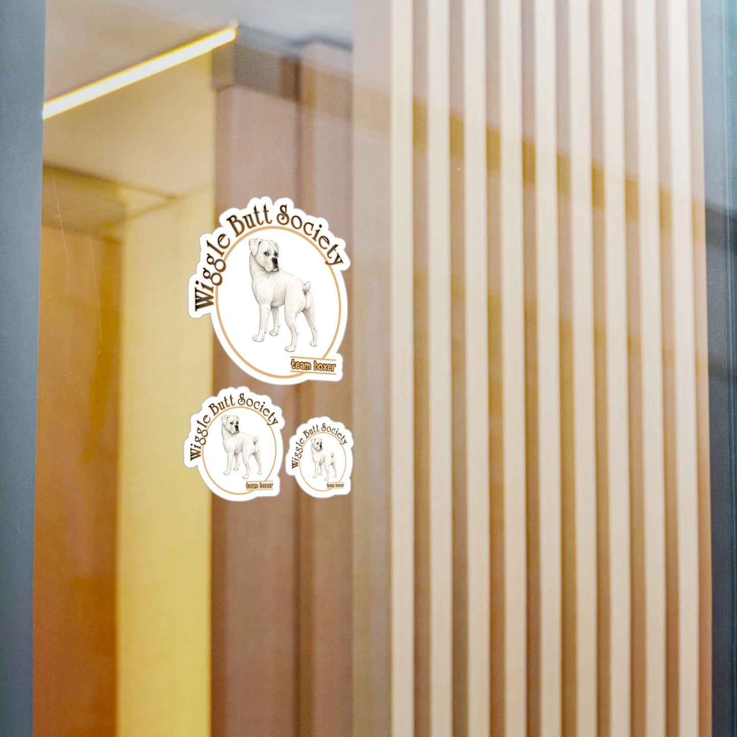 Team Boxer Sticker - White Boxer