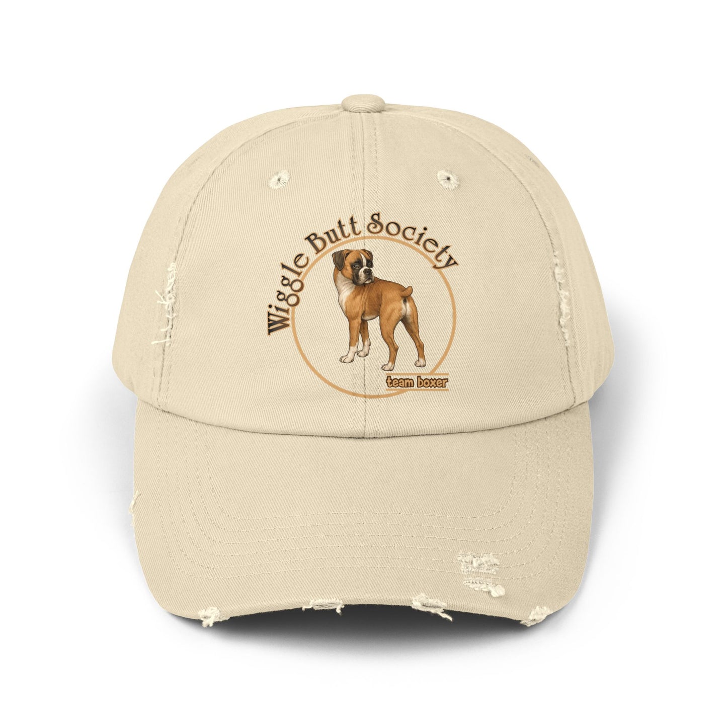 Team Boxer Distressed Vintage Cap - Flashy Fawn Boxer