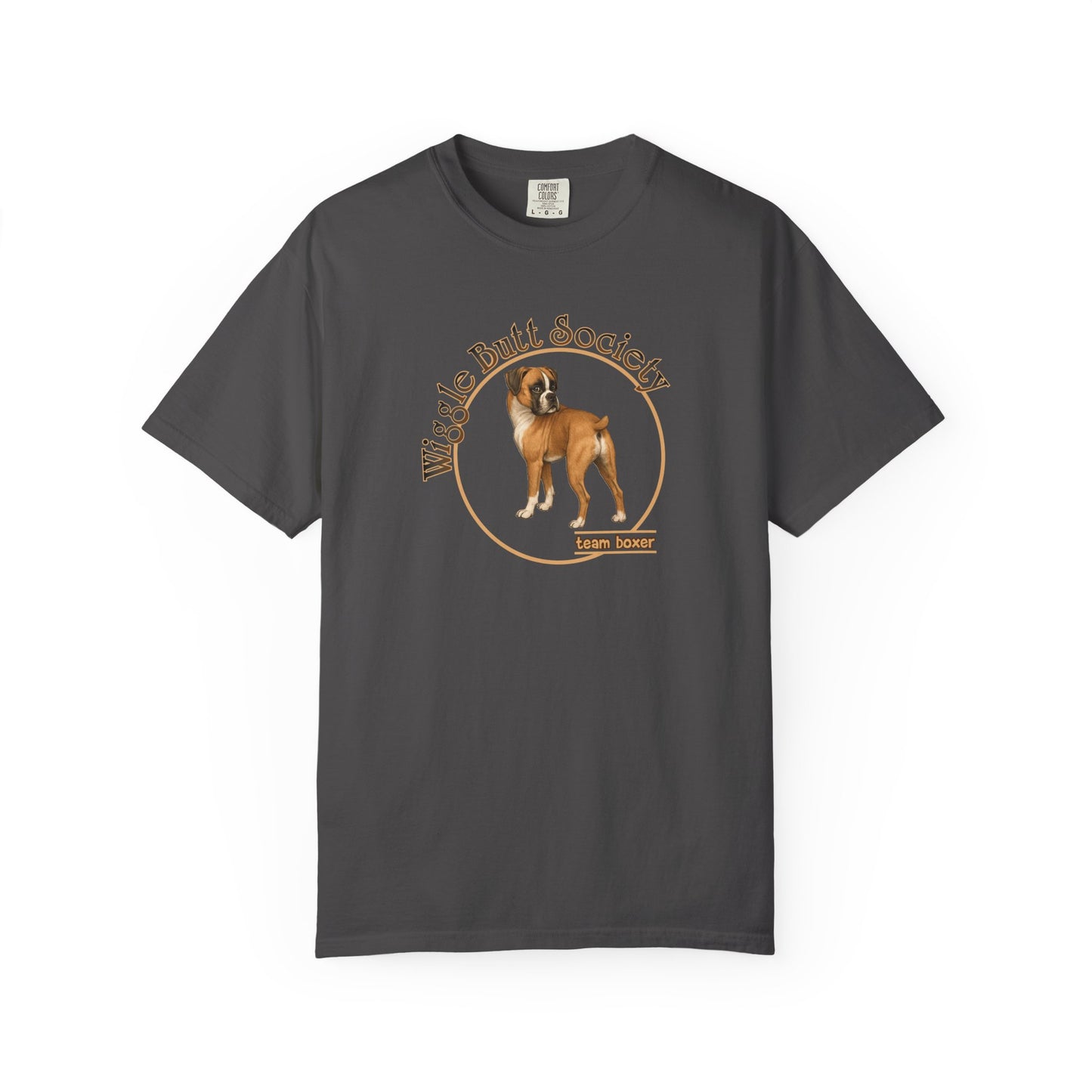 Wiggle Butt Society Team Boxer Tee - Flashy Fawn Boxer