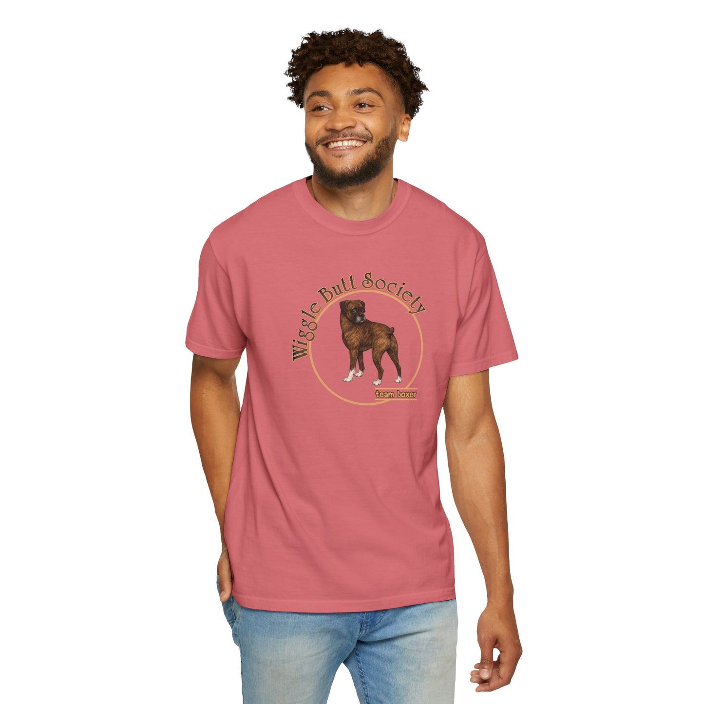 Brindle Boxer Tee - Double Sided - “What Is Personal Space?”