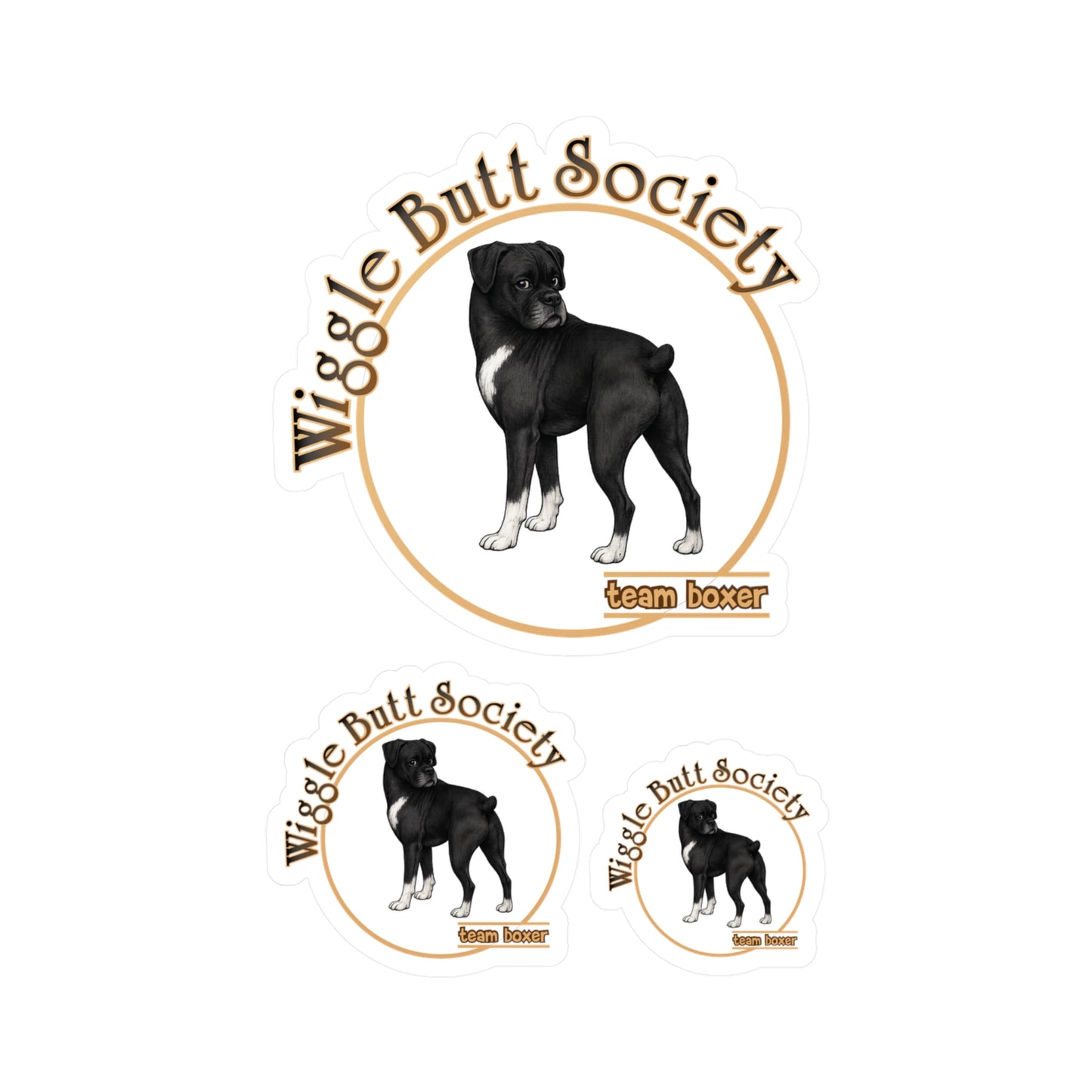 Team Boxer Sticker - Sealed Brindle Boxer