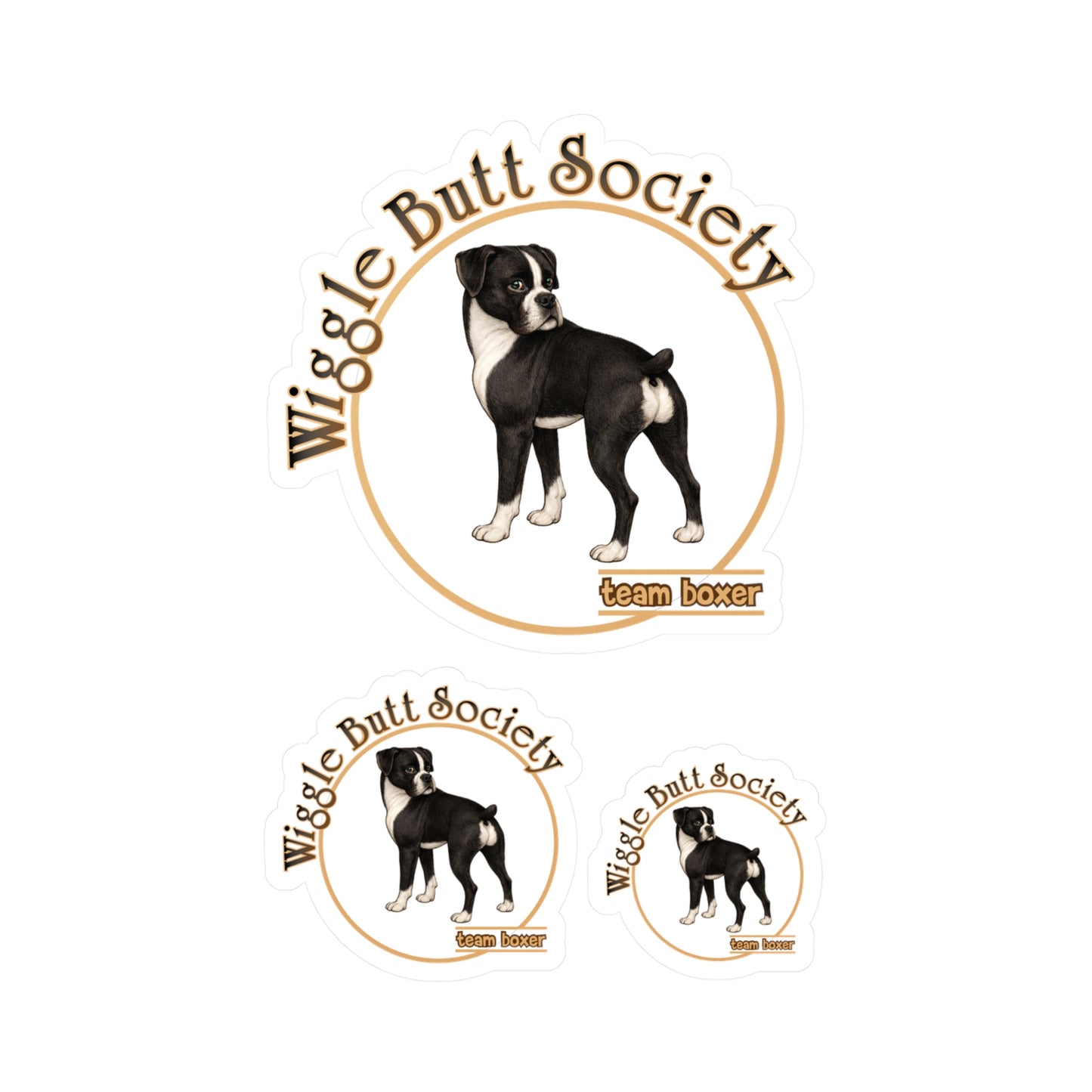 Team Boxer Sticker - Flashy Sealed Brindle Boxer