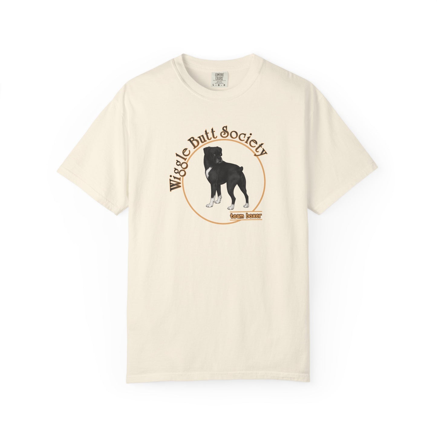 Sealed Brindle Boxer Tee - Double Sided - “What Is Personal Space?”