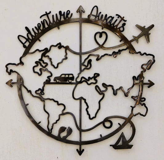 Adventure Awaits Metal Wall Art