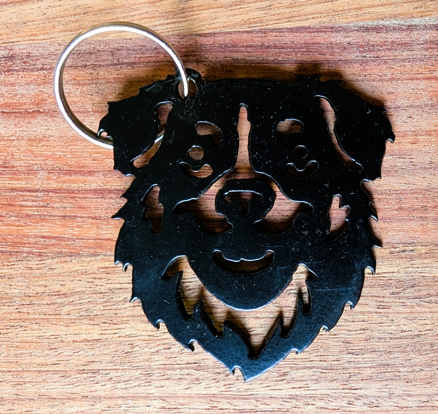 Australian Shepherd Metal Keychain