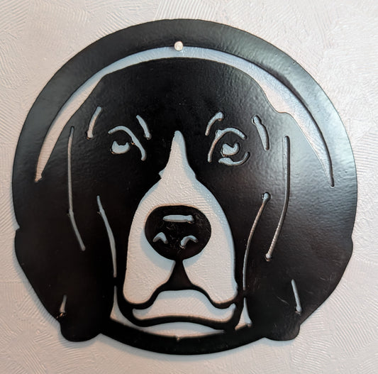Beagle Metal Wall Round